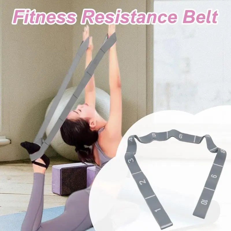 Multi-Loop Resistance Band for Leg Stretching - Great for Pilates, Yoga, Dance, and Gymnastics Workouts